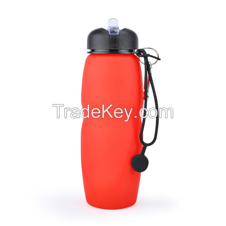 Custom Print Silicone Water Bottle Collapsible For Kids School