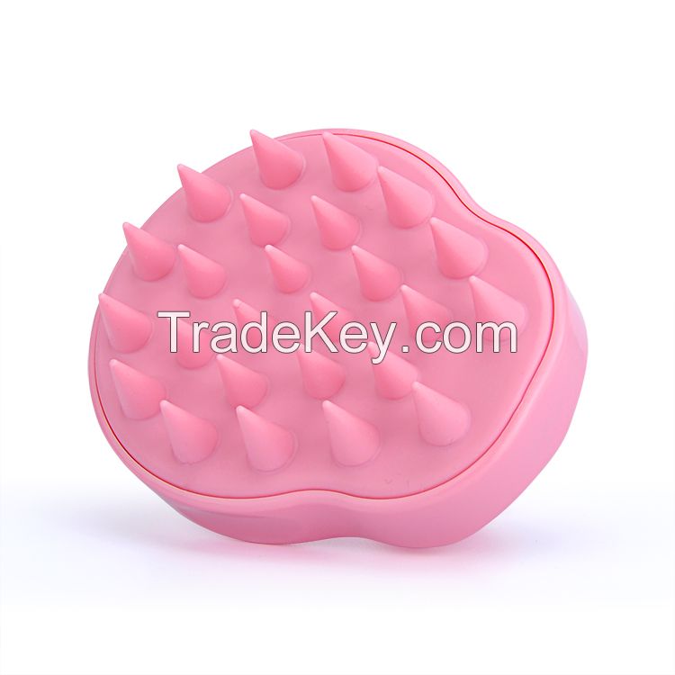 Custom Private label Silicone Shampoo Scalp Massage Round Detangling Hair Brush