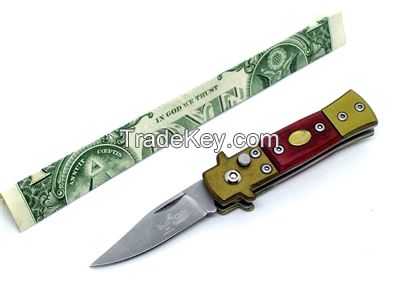 WRANGLER-WBR1-E0 - 4.75" SMALL SWITCHBLADE AUTOMATIC KNIFE - 2." BLADE - ATT01104