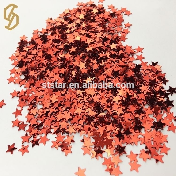 Colorful Custom Christmas Decorations Spangle Star Flower Loose Sequin