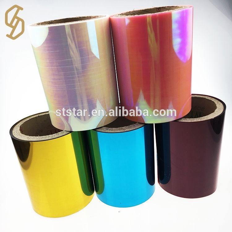 China factory eco-friendly holography color PET heat transfer sequin film rolls