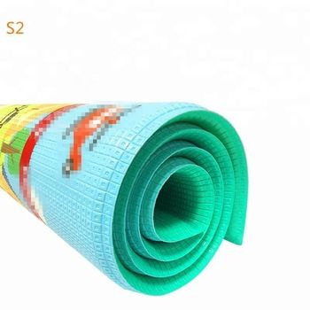 High quality edge pressed PU foam high density durable large size foam floor tiles baby play mat