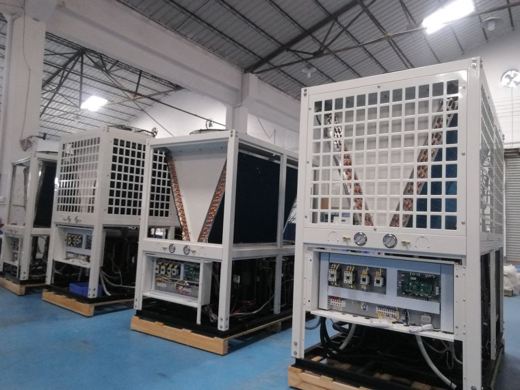 High quality V type air source pool heat pump for cold area