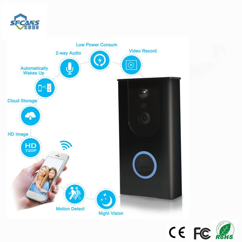 Hot Sell 2018 Wifi Visual Doorbell Wireless Electric Door Bell Wifi