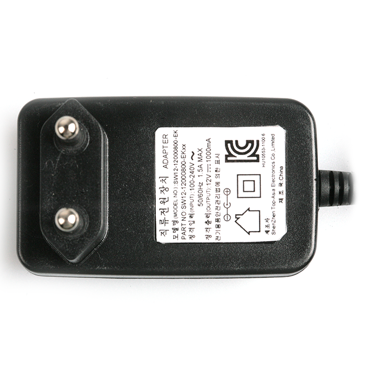 24W Wall 12V 2A 2000MA AC DC Switching Power Supply Adapter with Korea Plug KC Approved for LCD Screens