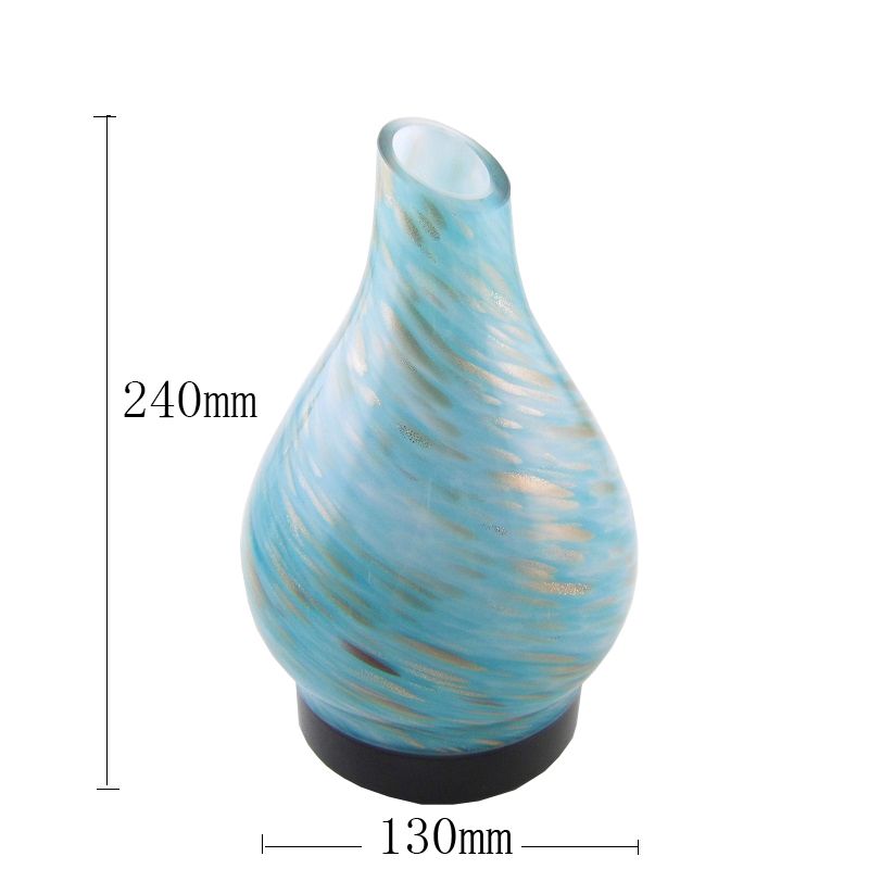 3D Vase Shape Glass Ultrasonic Humidifier With 7 Color LED Night Light 