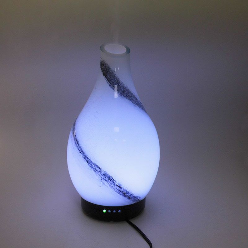 3D Vase Shape Glass Ultrasonic Humidifier With 7 Color LED Night Light