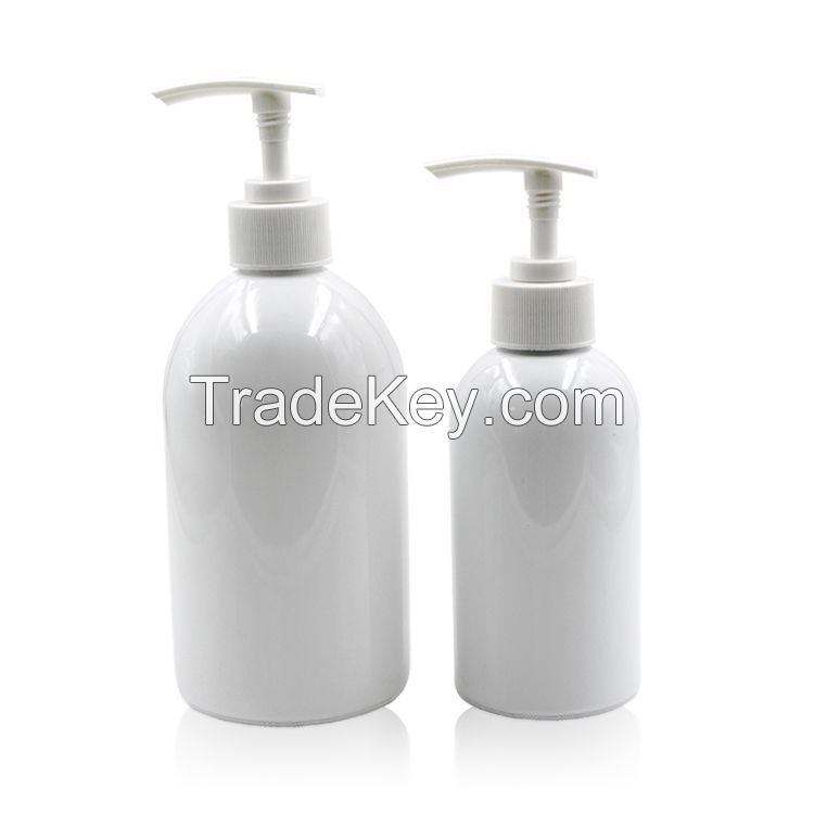 250ml 500ml 8oz 16oz White Boston Round Hand Washing Shampoo Handwash Liquid Soap Pump Bottle