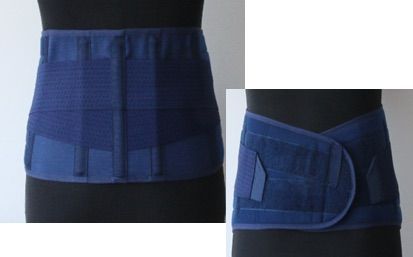 Breathable Lumbar Support Brace With Rigid Plastic Stays And Adjustable Fit