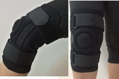 Open Knee Brace with Springs and Padded Knee cap for the knee rehabilitation