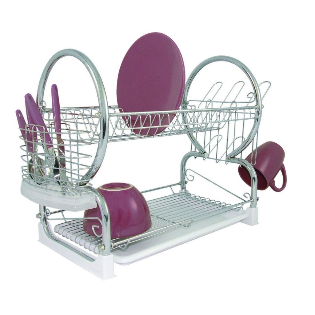 two tier dish drying rack