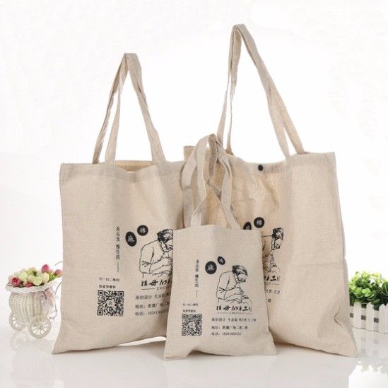 Grocery Tote Bag Eco Friendly Natural Jute Shopping bags Screen Printed Cotton Cavas pack High quality washable grocery handbag