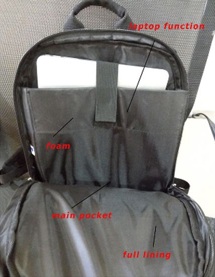 High Quality Black 16 inch Custom Shoulder Laptop bag classical EVA backpack with laptop function good quality