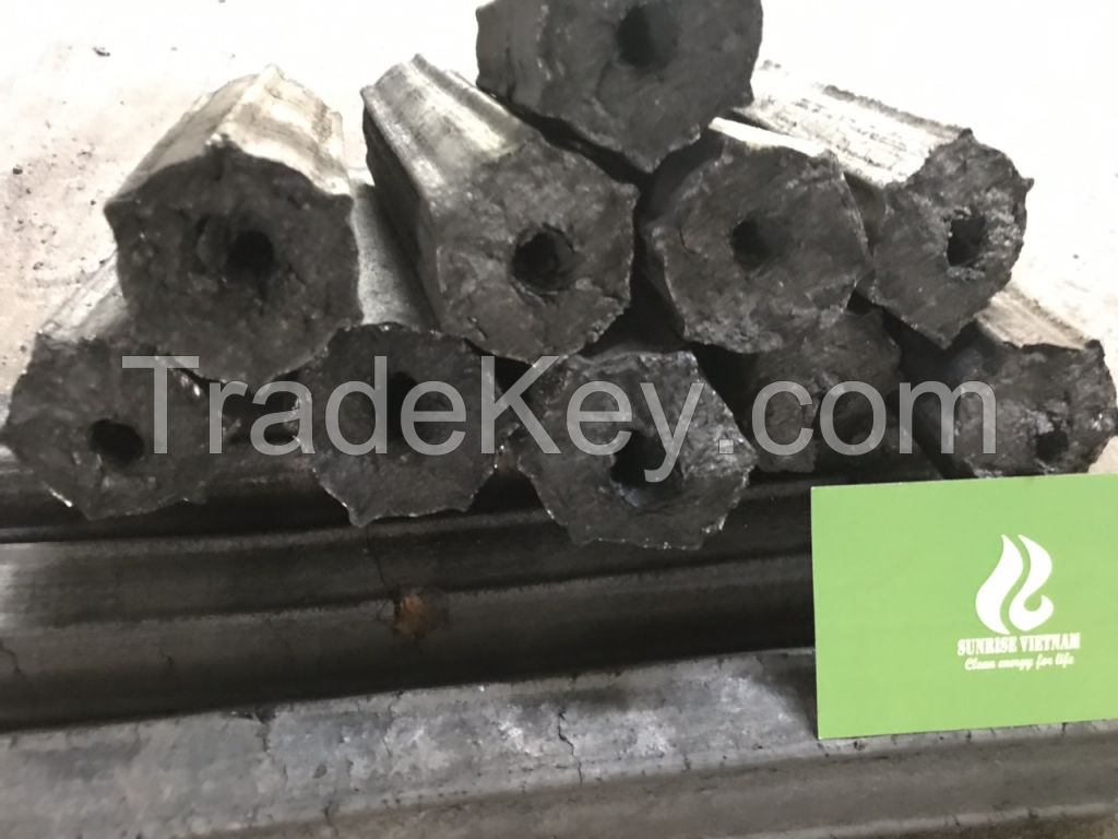 Hexagonal Sawdust briquette Charcoal