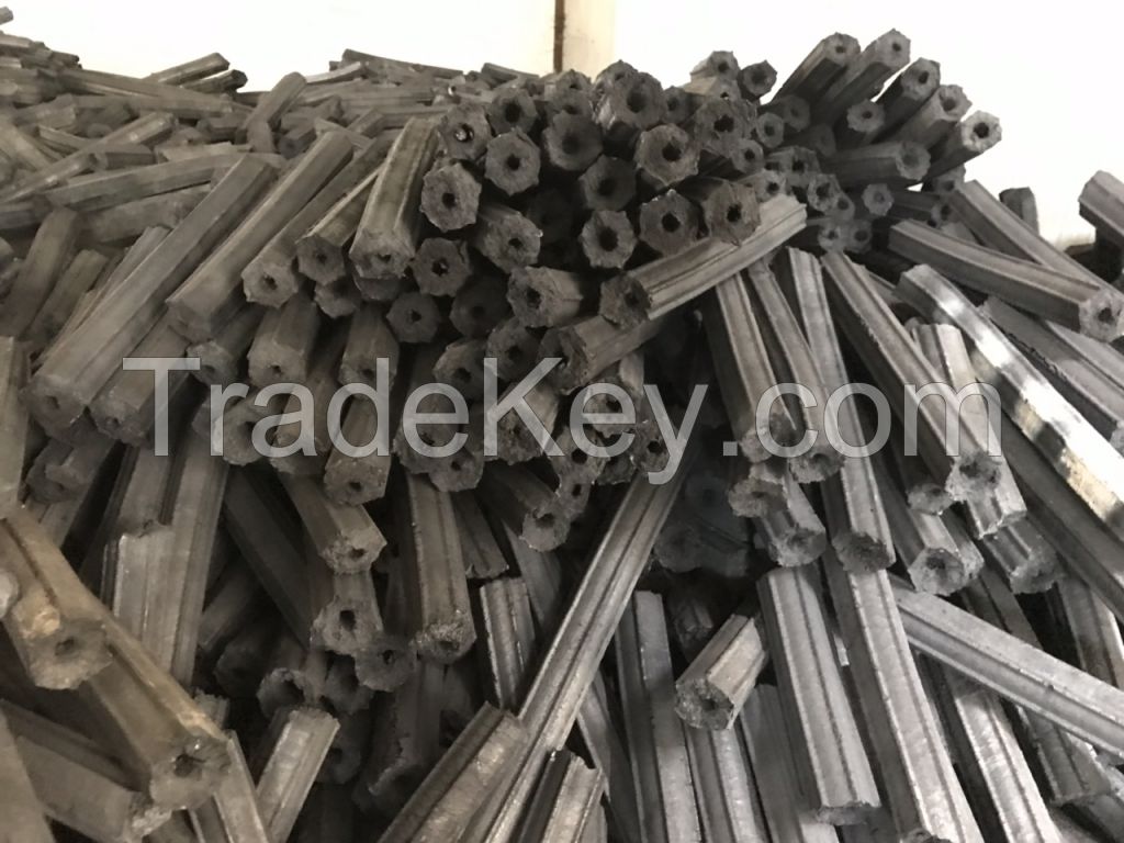 Hexagonal Sawdust briquette Charcoal