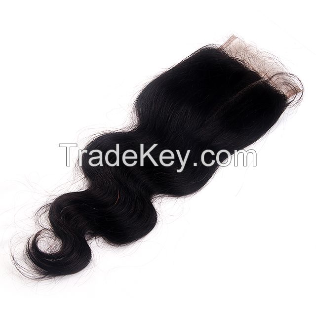wholesale cuticle aligned Brazilian Virgin Hair with Closure Body Wave