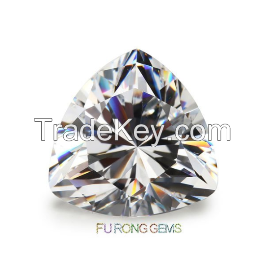 Trillion Cut Cubic Zirconia White Color AAAAA Best quality Gemstones wholesale from china