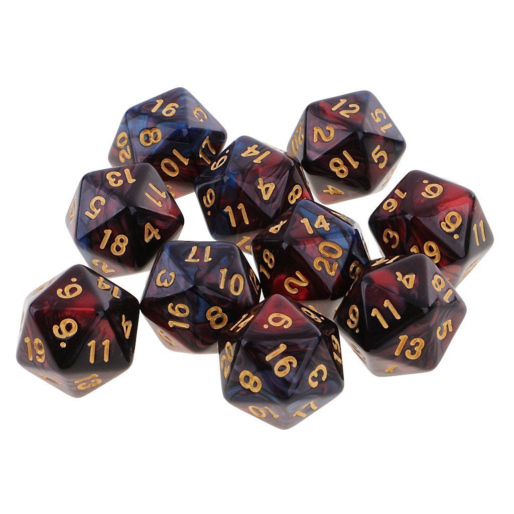 Wholesale bulk plastic 20 sided dice for game