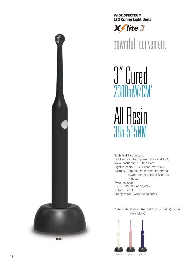 Small head LED curing light