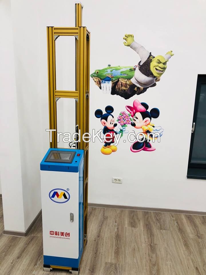 3D Automatic Wall Inkjet Printer Painting On Wall Direct