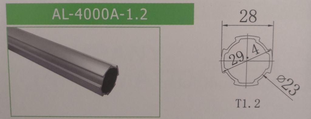 AL-4000A-1.2  aluminum tube