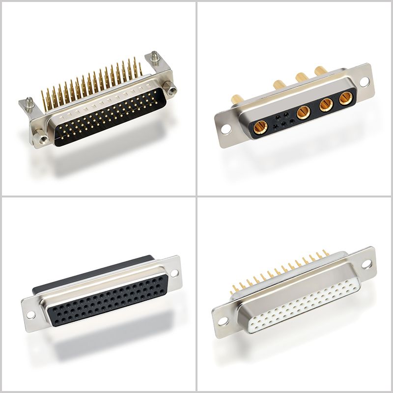 15, 25, 26, 44, 50, 62, 78 high density, combo D-SUB connectors