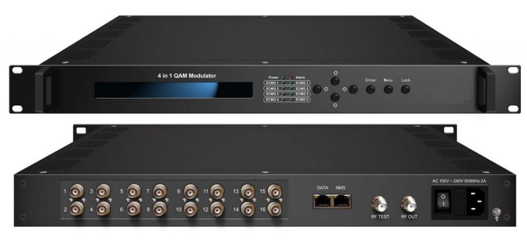 4 in 1 mux-scrambling QAM Modulator