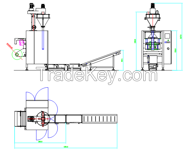 Model SPPP-50HW Automatic Powder Packaging Machine (With Weighing Feedback)