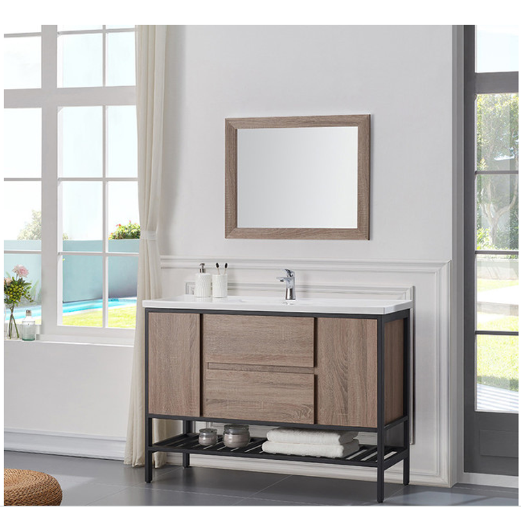 solid wooden double  bathroom vanity cabinet