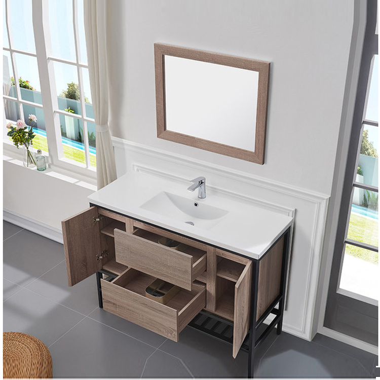 solid wooden double  bathroom vanity cabinet