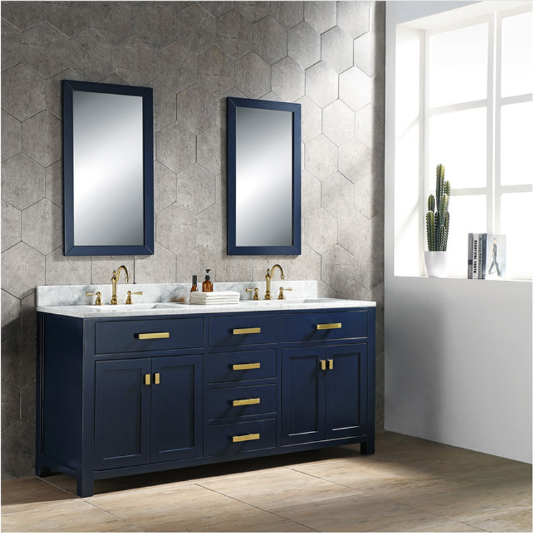 72 inch solid wood double luxury bathroom vanity