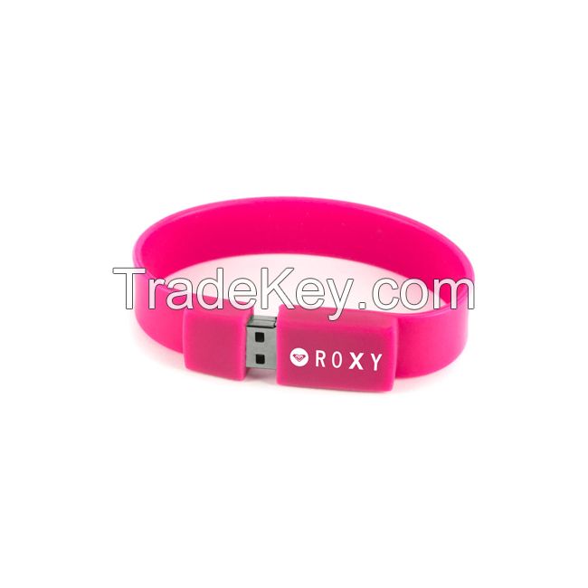 High popular corperation give-away slim promotional USB wristbands