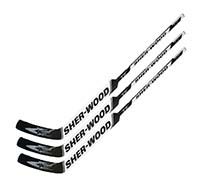 3 Sherwood T70 composite goal stick left 24 PP30 white new int hockey goalie 