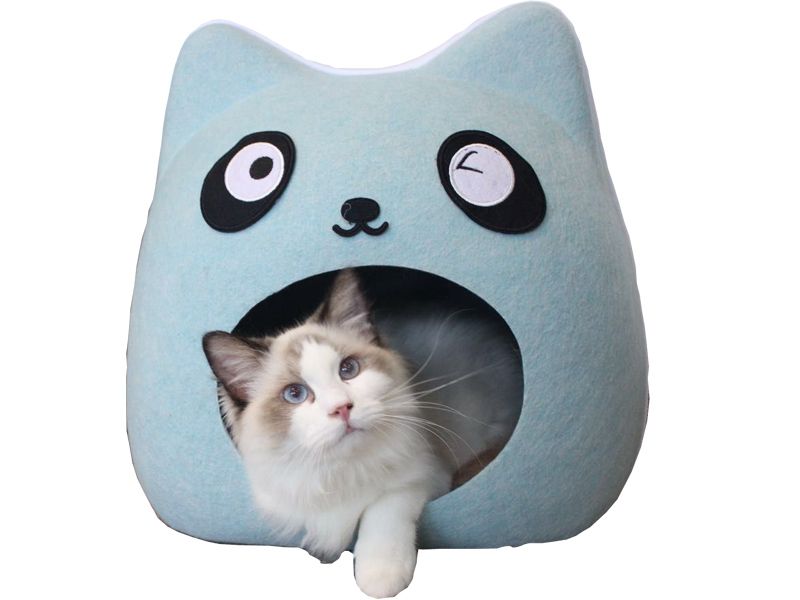 Cat cave in adorable Panda shape lovely felt pet house