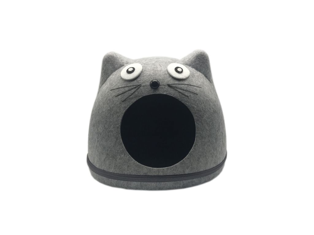 New Arrival Luxury Felt Cat House Double Tower Shape