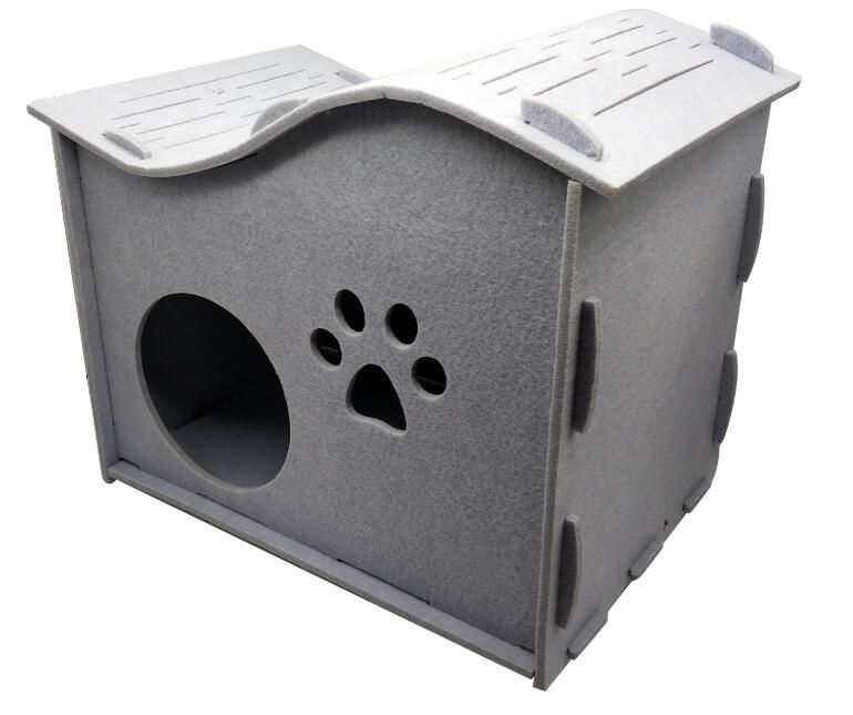 New Arrival Felt Cat House Flower Shape Pet Cave Dog Bed 