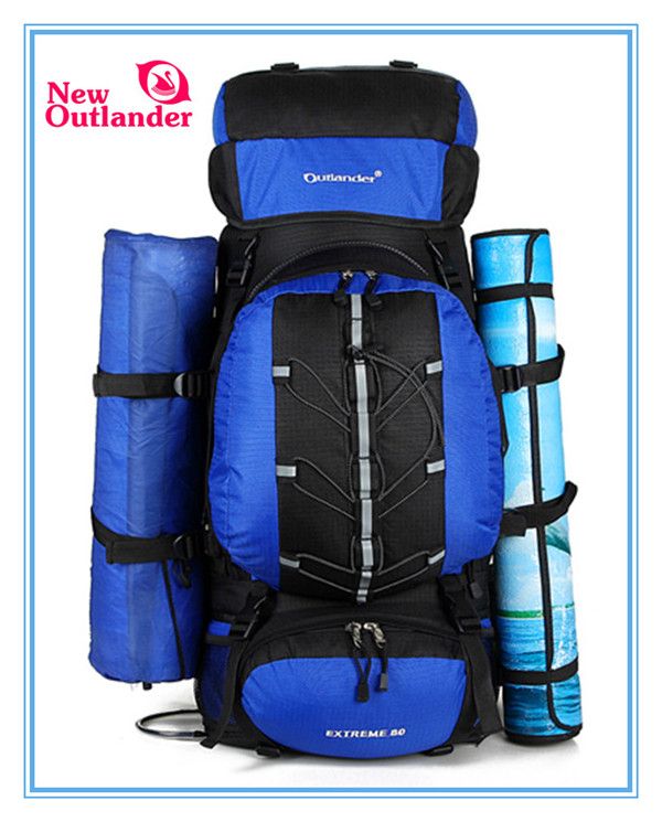 80L outlander hiking backpack with a daypack