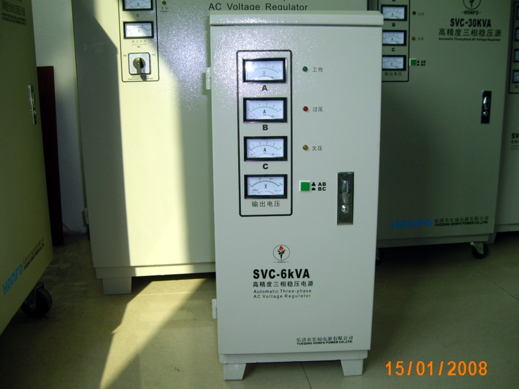 Three-phase Fully Automatic AC Voltage Regulator(SVC-6kVA)