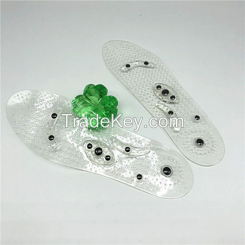 Manufacture OEM Breathable Magnetic Acupuncture Massage Clean Shoe Insole