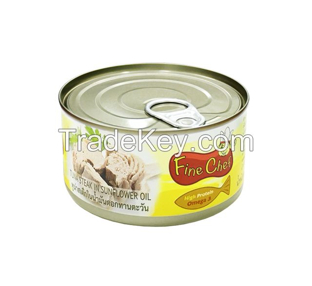 Tuna Chunk in Brine, Vegetable Oil, Spring Water, Sunflower Oil NW.140 - 185 g.