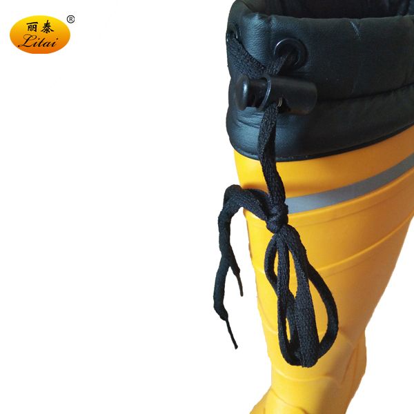 Tamp Resistance Yellow PVC Gum Boots with Reflective Strip