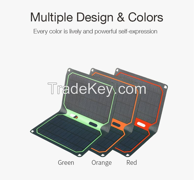 Greenbar 12W Solar panel charger with dual USB output for mobile phone