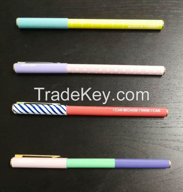 Metallic pen with magnetic cap