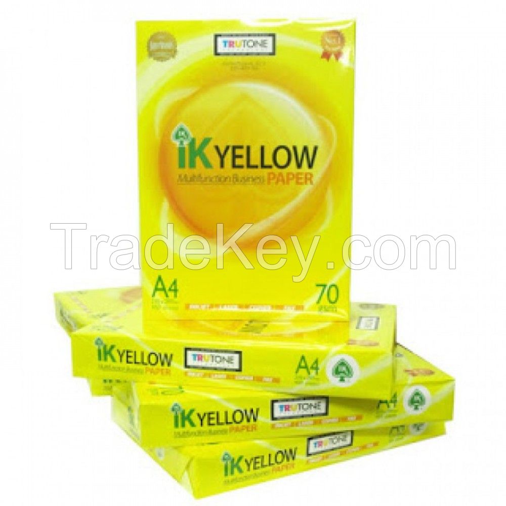 IK Yellow A4 copy paper Available 80gsm factory price cheap