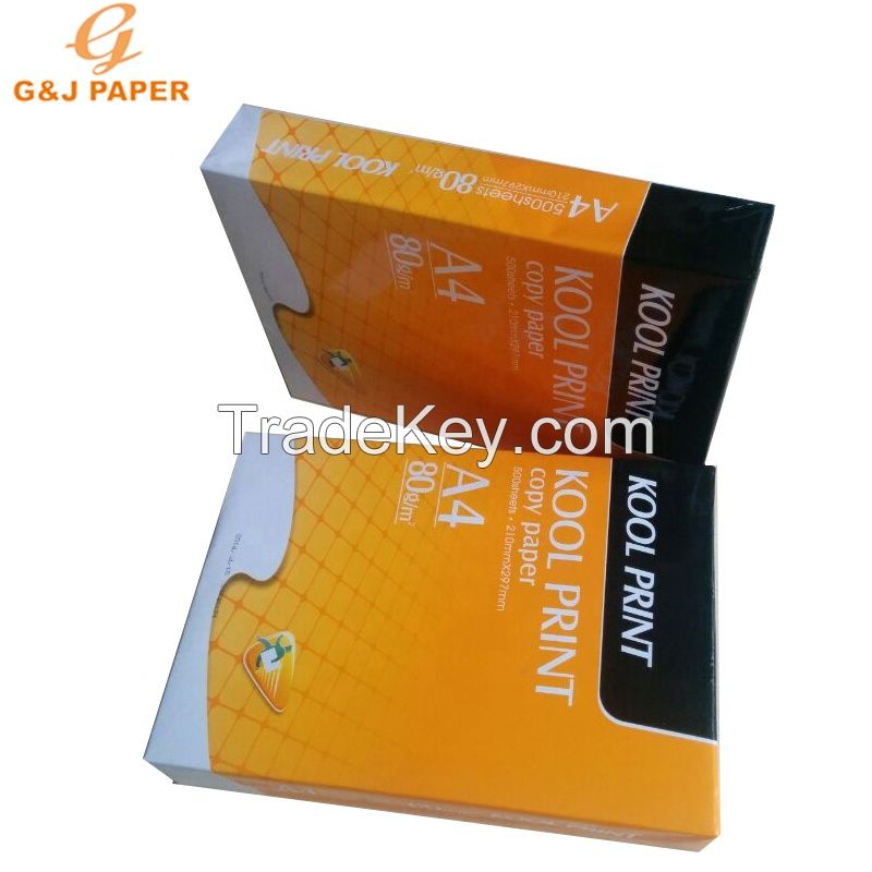 Virgin Wood Pulp Chine Copy Papier Ram A4 80 GSM 