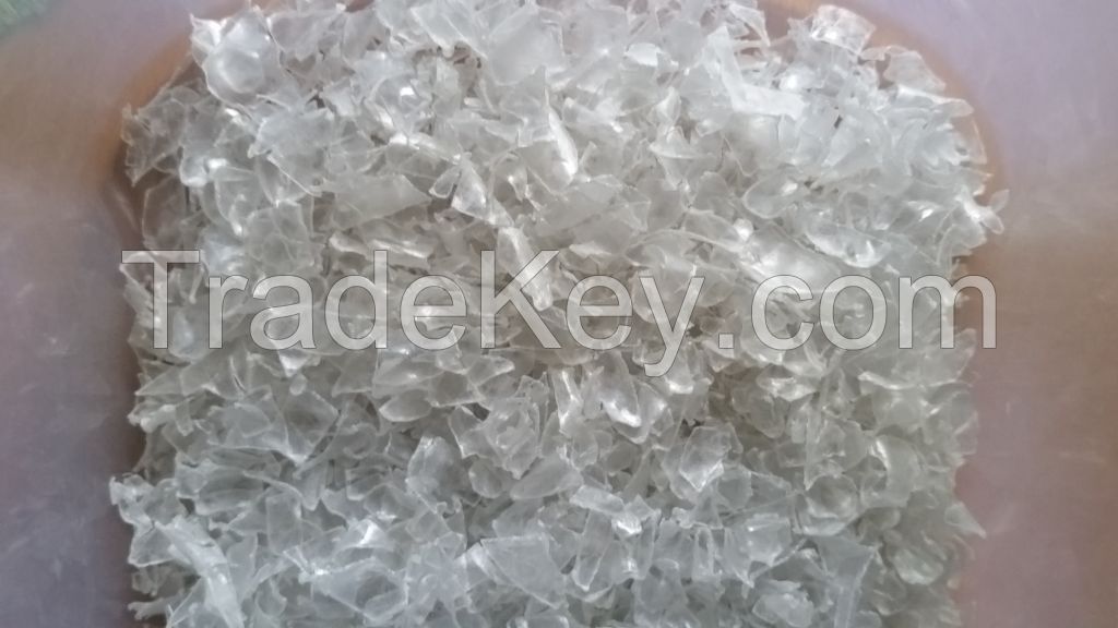 Hot washed 100% clear PET bottle scrap