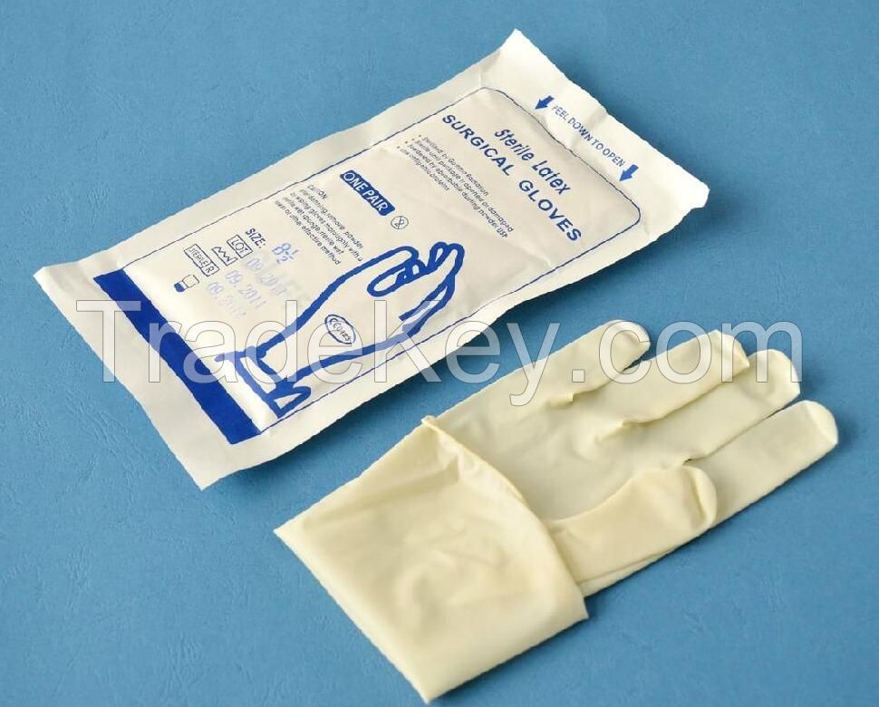 Sterile Disposable Latex Examination Surgical Gloves