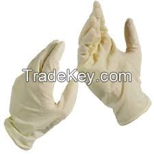 Sterile disposable latex surgical gloves