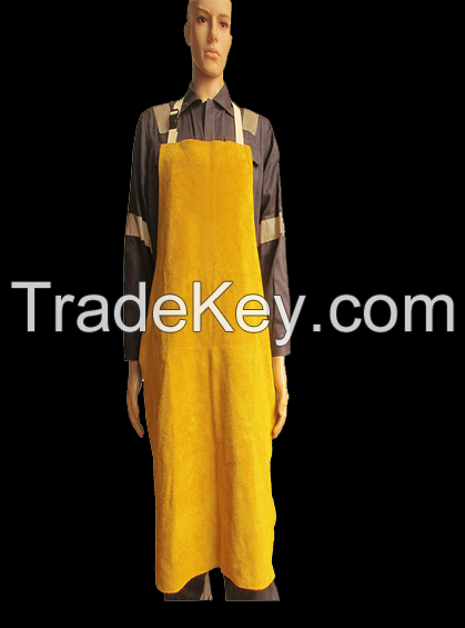 Premium leather welding bib apron