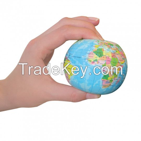 PU Foam Squeezable Stress Ball Earth Mold Toy